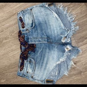 Free People jean shorts!